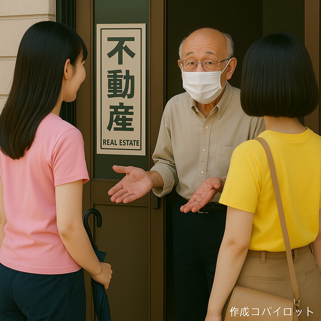 なつみとさくら、老不動産屋とであう
